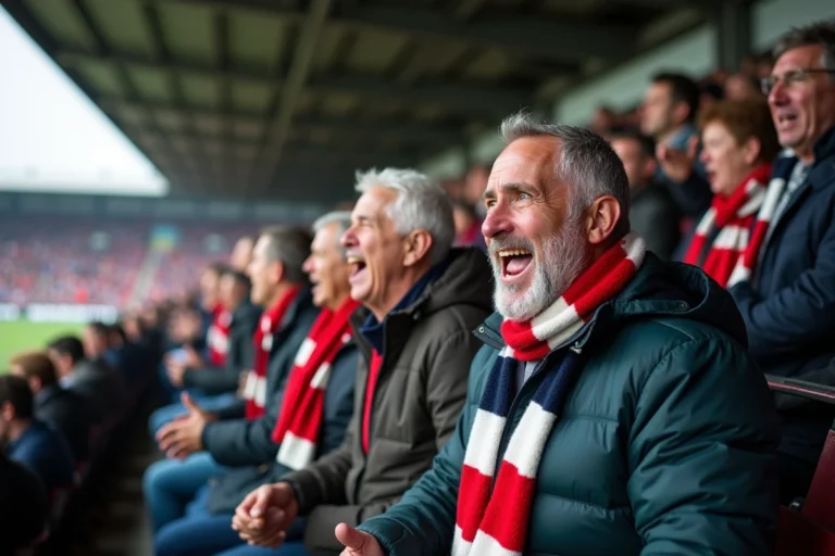 Supporters bretons en tribune lors d'un match de football